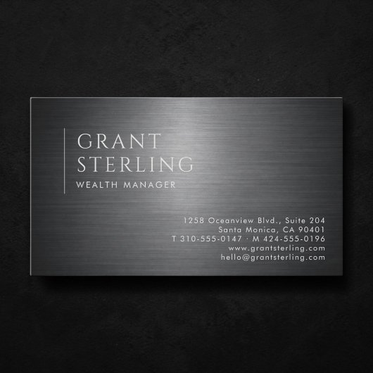 Wealth Manager Metallic Professional Visitekaartje