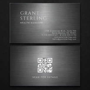 Wealth Manager Metallic QR Code Visitekaartje
