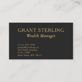 Wealth Manager Minimalist Black Gold QR-code Visitekaartje (Voorkant)