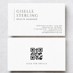 Wealth Manager Modern Professionele QR-code Visitekaartje