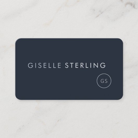 Wealth Manager Navy Blue Professional Visitekaartje (Voorkant)