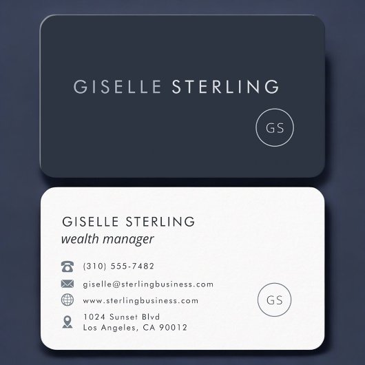Wealth Manager Navy Blue Professioneel Visitekaartje