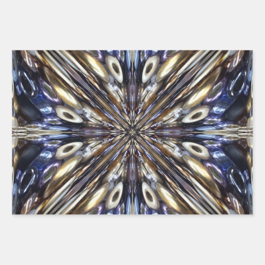 Wealth of Seed Beading Abstract Pattern Inpakpapier Vel (Voorkant 3)