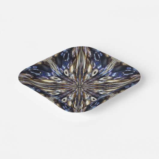 Wealth of Seed Beading Abstract Pattern Papieren Bordje (Gebogen)