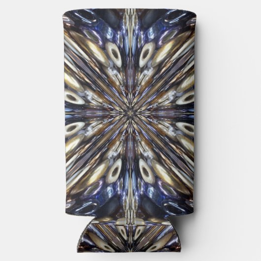 Wealth of Seed Beading Abstract Pattern Seltzer Blikjeskoeler (Achterkant)