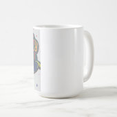 Wealth Whimsy multi color letter ontwerp Koffiemok (Voorkant rechts)