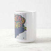 Wealth Whimsy multi kleur letter ontwerp Koffiemok (Center)