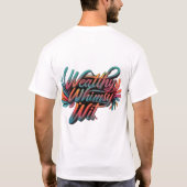Wealthy Whimsy Wit Mannen basic T-shirt (Achterkant)