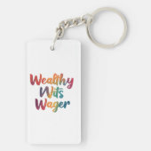 "Wealthy Wits". Sleutelhanger (achterkant)