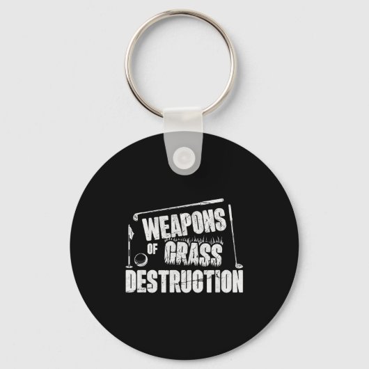 Weans Of Gr Destruction Funny Golf Clubs Sarcastic Sleutelhanger (Voorkant)