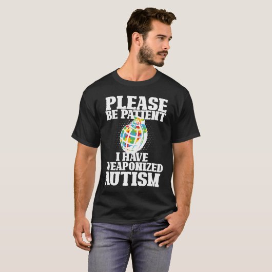 Weaponized Autism Awareness Superheld T-shirt (Voorkant volledig)