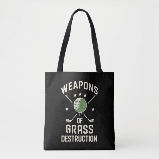 Weapons of Grass Destruction Golf Clubs Sarcastic Tote Bag (Voorkant)