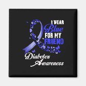 Wear Blue For My Friend T1d Diabetes Awareness Blu Magneet (Voorkant)