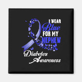 Wear Blue For My Nephew T1d Diabetes Awareness Blu Magneet (Voorkant)