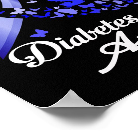 Wear Blue For My Son T1d Diabetes Awareness Blue R Poster (Hoek)