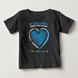 Wear Blue Heart Puzzle Piece Family Fight Autism