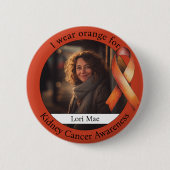 Wear Orange for Kidney Cancer Awareness Photo Ronde Button 5,7 Cm (Voorkant)