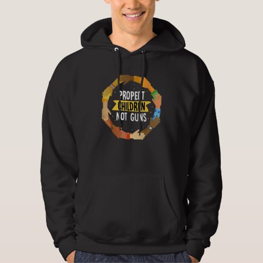 Wear Orange Protect Children Not Guns End Violence Hoodie (Voorkant)