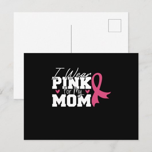 Wear Pink Mom Mother Family Matching Breast Cancer Briefkaart (Voorkant / Achterkant)