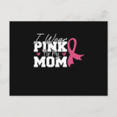 Wear Pink Mom Mother Family Matching Breast Cancer Briefkaart (Voorkant)