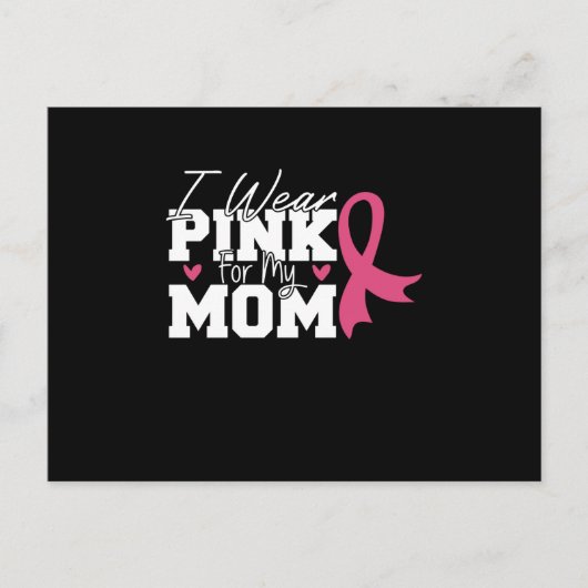 Wear Pink Mom Mother Family Matching Breast Cancer Briefkaart (Voorkant)