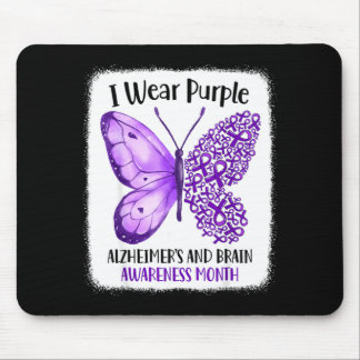Wear purple alzheimer's and brain awareness month muismat