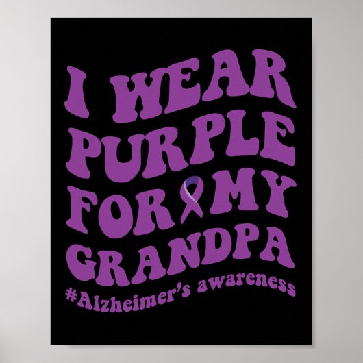 Wear Purple For My Grandpa Poster (Voorkant)