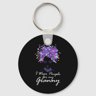 Wear Purple For My Granny Support Alzheimerheimer Sleutelhanger