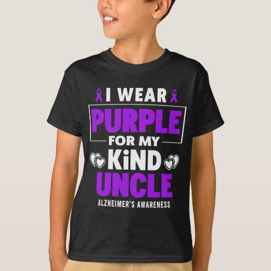 Wear Purple For My Uncle Alzheimerheimer's Awarene T-shirt (Voorkant)