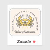 Wear sunscreen apply spf reminder beach aesthetic sticker (Vel)