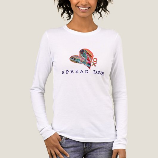 Wear Your Love trucker hat - Spread Love Tri-Blend Shirt (Voorkant volledig)