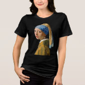 Wearable Elegance: Meisje met een Pearl Earring T- Tri-Blend Shirt (Voorkant)