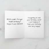 WEAREN VAN EEN DISGUISE-VOEL ZODANIG BAD BELATED B KAART (Binnen)