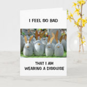 WEAREN VAN EEN DISGUISE-VOEL ZODANIG BAD BELATED B KAART (Gele Bloem)