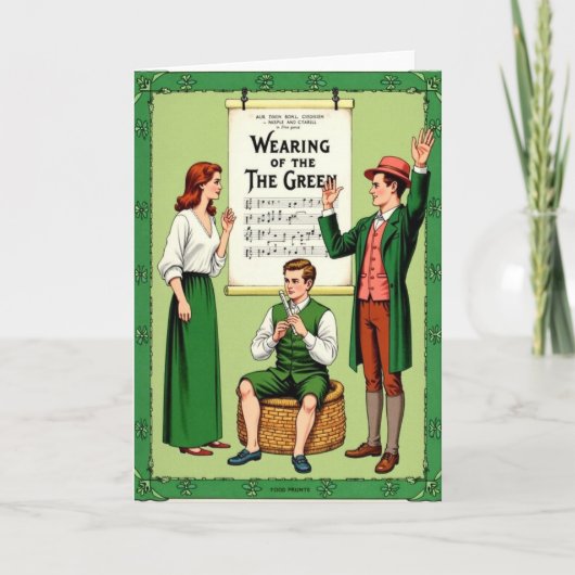 Wearing Green Music Card Kaart (Voorkant)