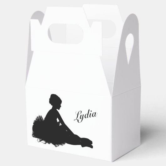 Weary Ballerina Personalized w Name Bedankdoosjes (Geopend)