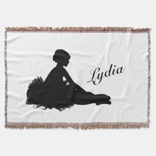 Weary Ballerina Personalized w Name Deken (Voorkant)