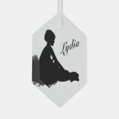Weary Ballerina Personalized w Name Glas Ornament (Voorkant Rechts)