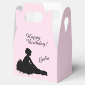 Weary Ballerina Personalized w Name Pink Bedankdoosjes (Geopend)