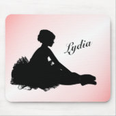 Weary Ballerina Personalized w Name Pink Muismat (Voorkant)