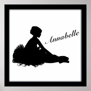 Weary Ballerina Personalized w Name Poster