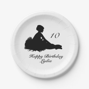 Weary Ballerina w Name and Age Birthday Papieren Bordje