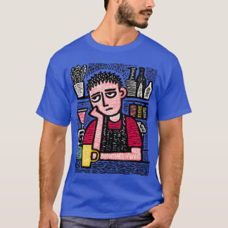 Weary Barista at Dusk friend T-shirt