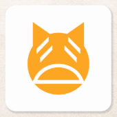 Weary Emoji Cat Kartonnen Onderzetters (Voorkant)