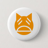 Weary Emoji Cat Ronde Button 5,7 Cm (Voorkant)