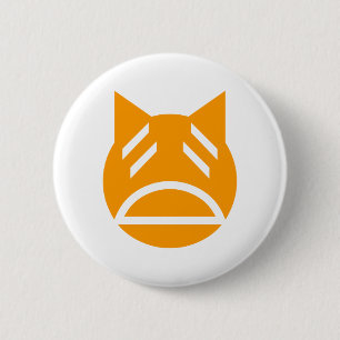 Weary Emoji Cat Ronde Button 5,7 Cm