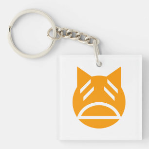 Weary Emoji Cat Sleutelhanger