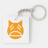Weary Emoji Cat Sleutelhanger (Achterkant)