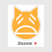 Weary Emoji Cat Sticker (Vel)