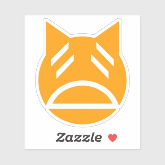 Weary Emoji Cat Sticker (Vel)
